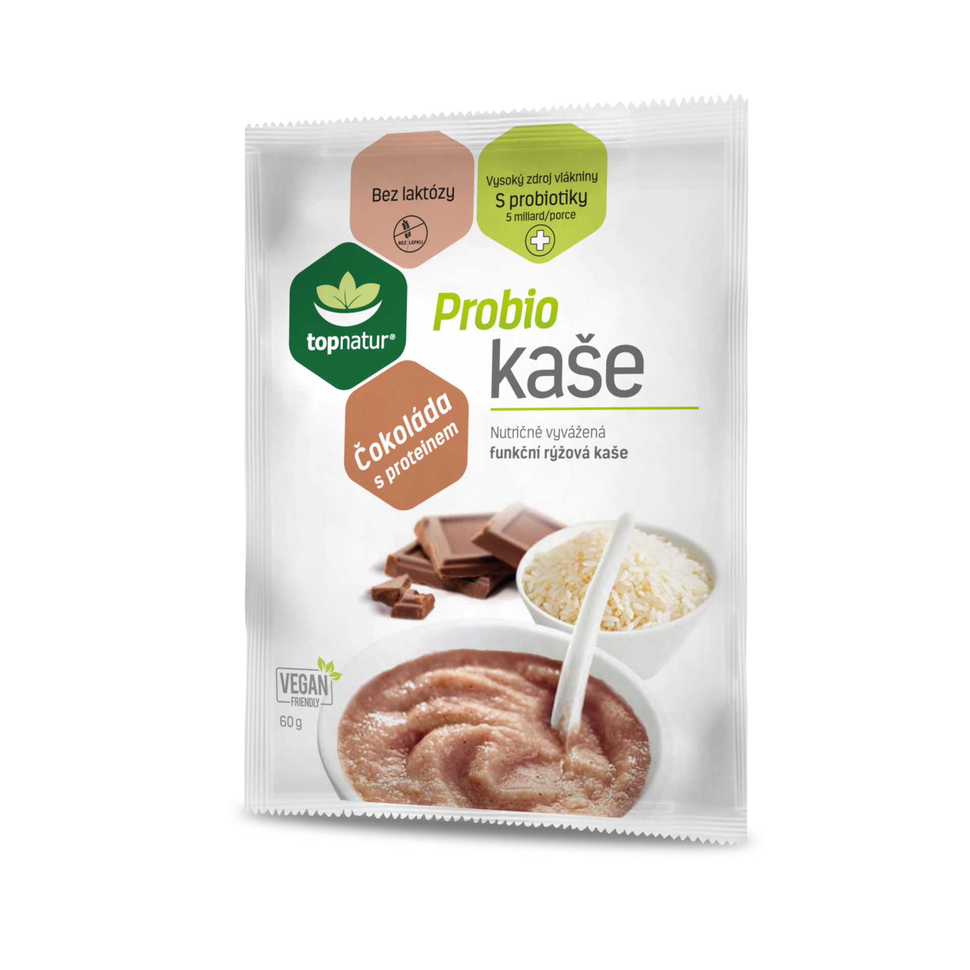 Topnatur Probio kaše čokoláda s proteinem 60 g