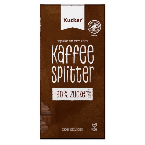 Veganská čokoláda s kousky kávy 80 g - Xucker Xucker