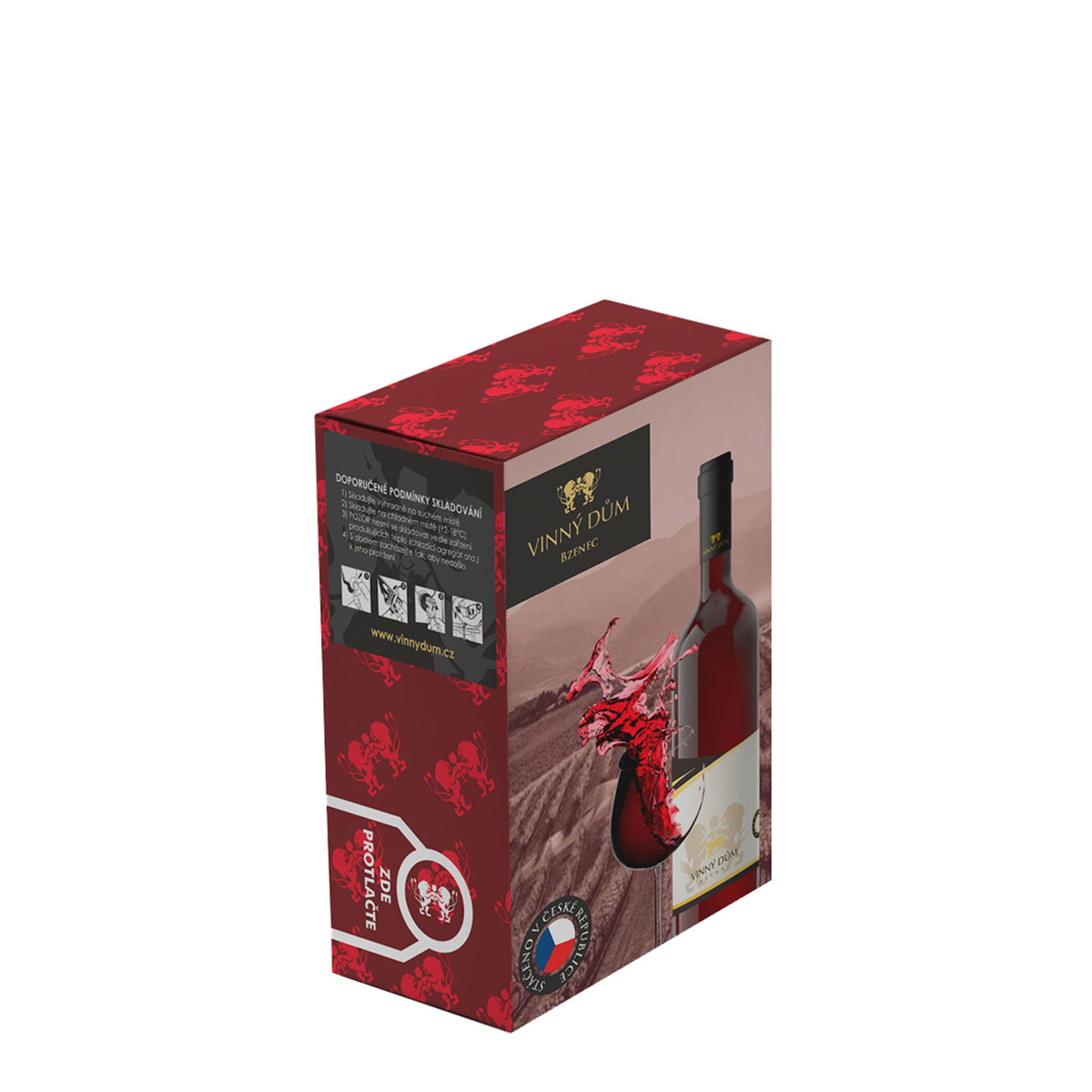 Vinný dům André rosé růžové víno polosuché BAG IN BOX 5 l