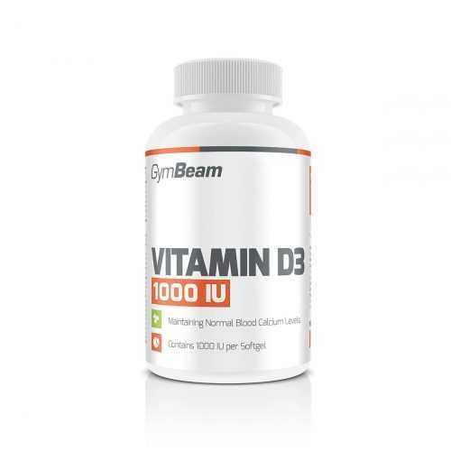 Vitamín D3 1000 IU 60 kaps. bez příchuti - GymBeam GymBeam