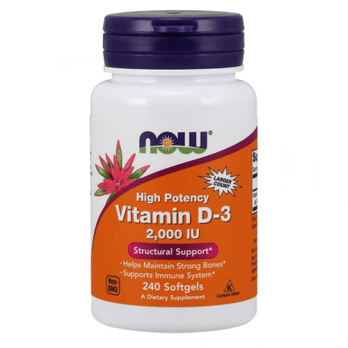 Vitamín D3 2000 IU 240 kaps. - NOW Foods NOW Foods