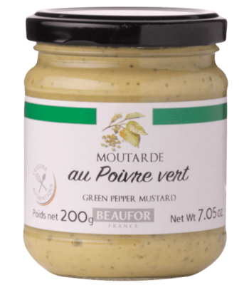 Beaufor Francouzská hořčice se zeleným pepřem (Moutarde au poivre vert) 200 g - expirace