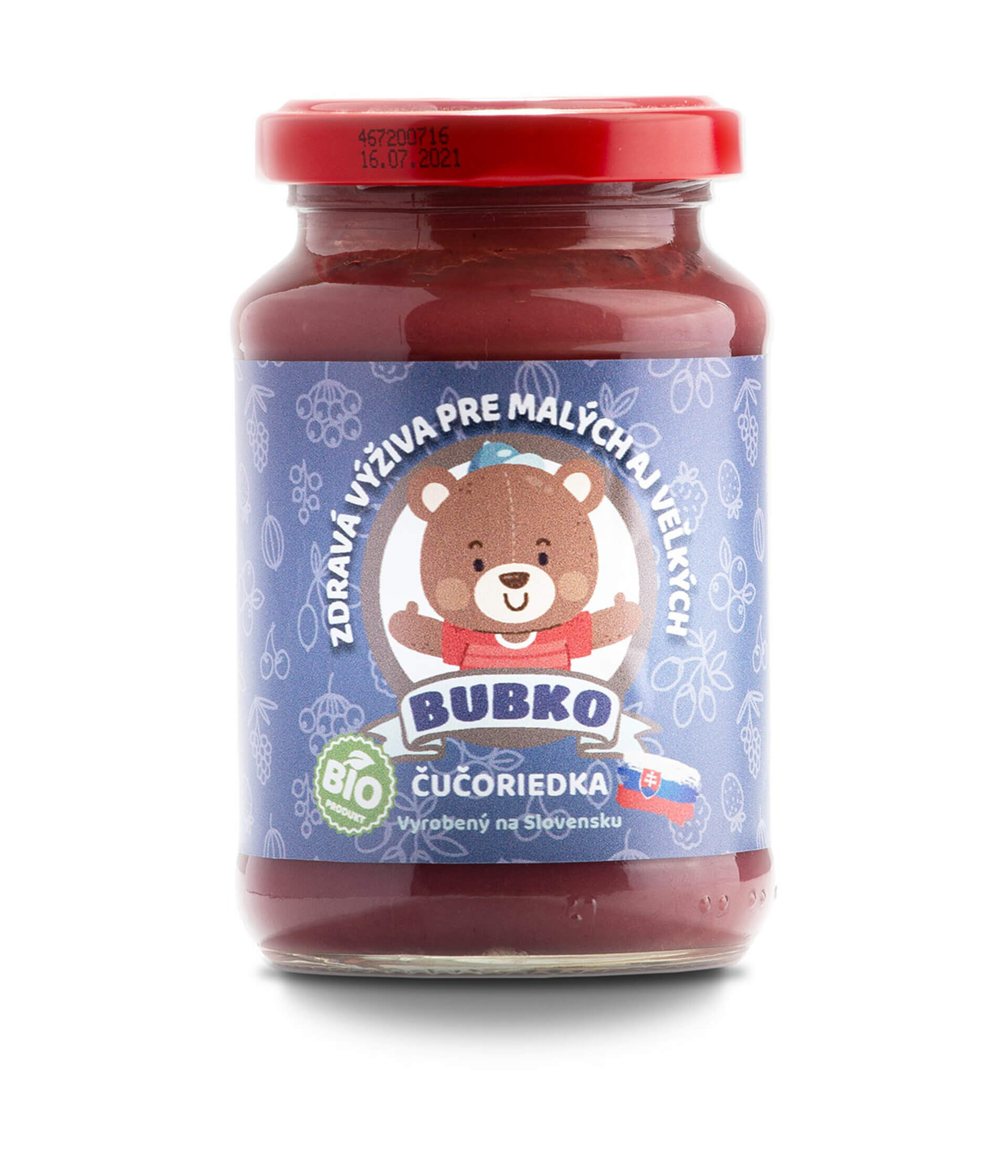 Bobule Bubko 100 % ovocné pyré - borůvka 200 g - expirace