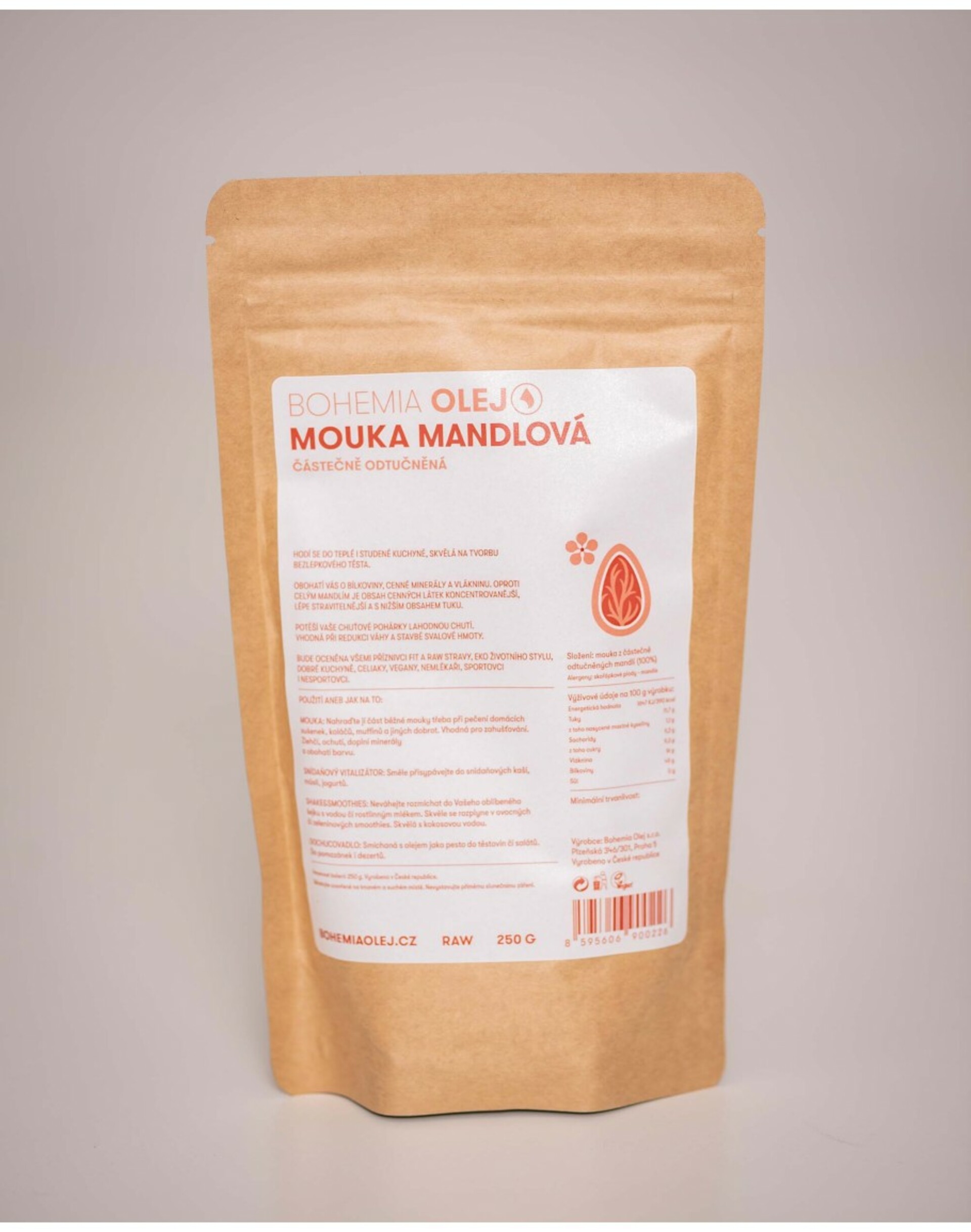 Bohemia olej Mandlová proteinová mouka 250 g -expirace