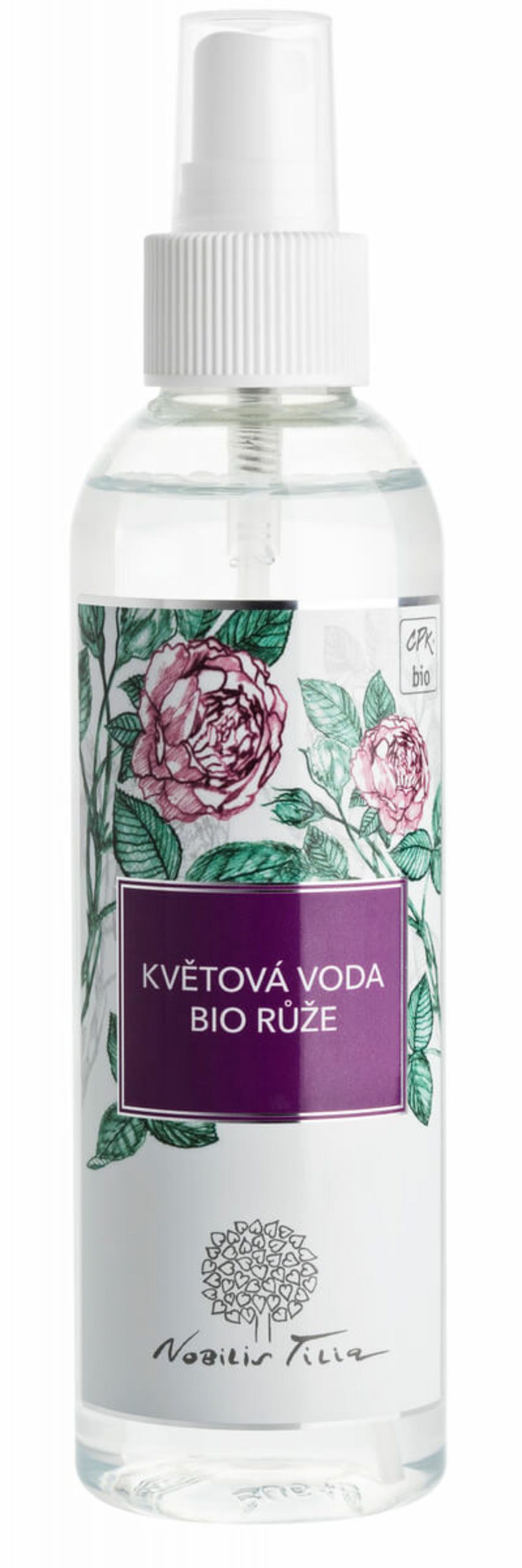 Nobilis Tilia Květová voda BIO Růže 200 ml plastová lahev expirace
