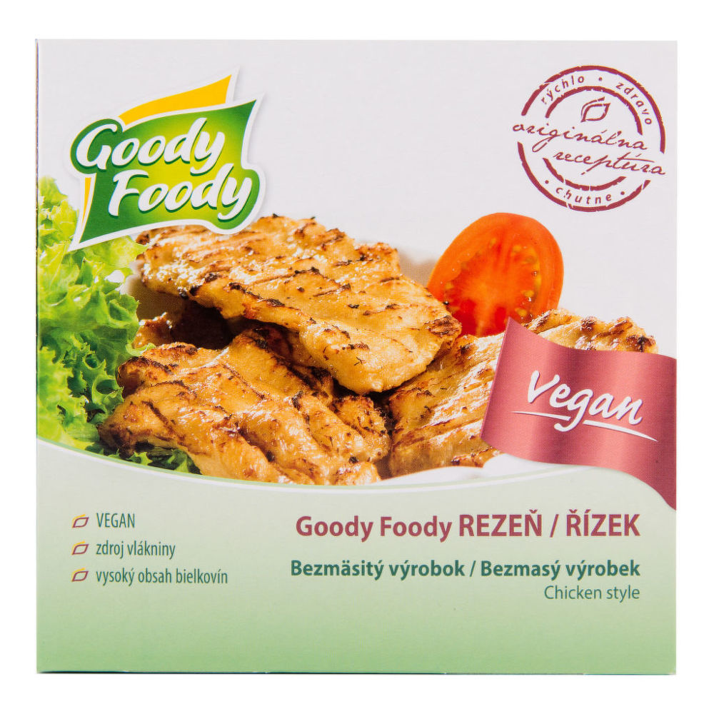 Veganská alternativa kuřecího řízku 145 g   GOODY FOODY GOODY FOODY
