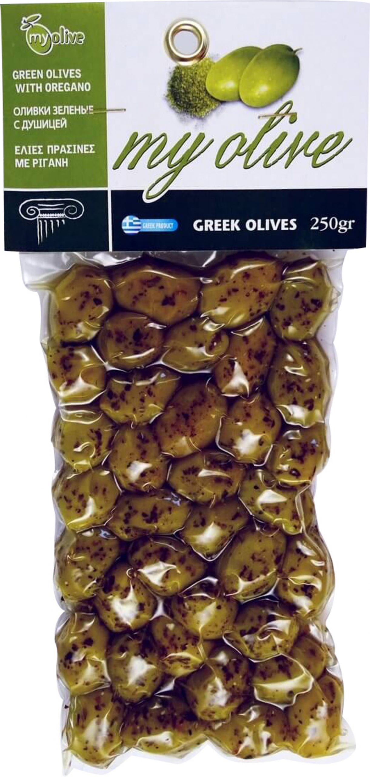 my olive Zelené olivy marinované oreganem 250 g  - expirace