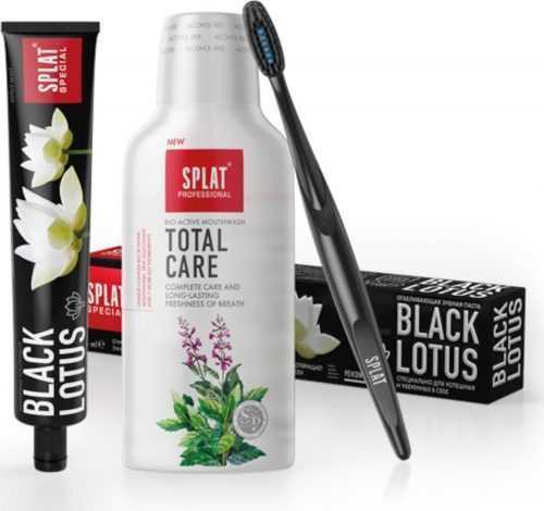 SPLAT Dárková sada zubní pasty Black Lotus a ústní vody Total Care + kartáček 1 ks