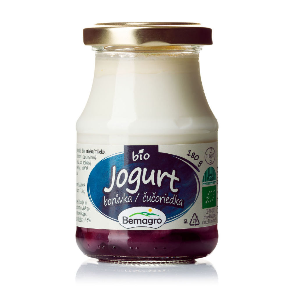 Jogurt borůvka 180 g BIO   BEMAGRO BEMAGRO