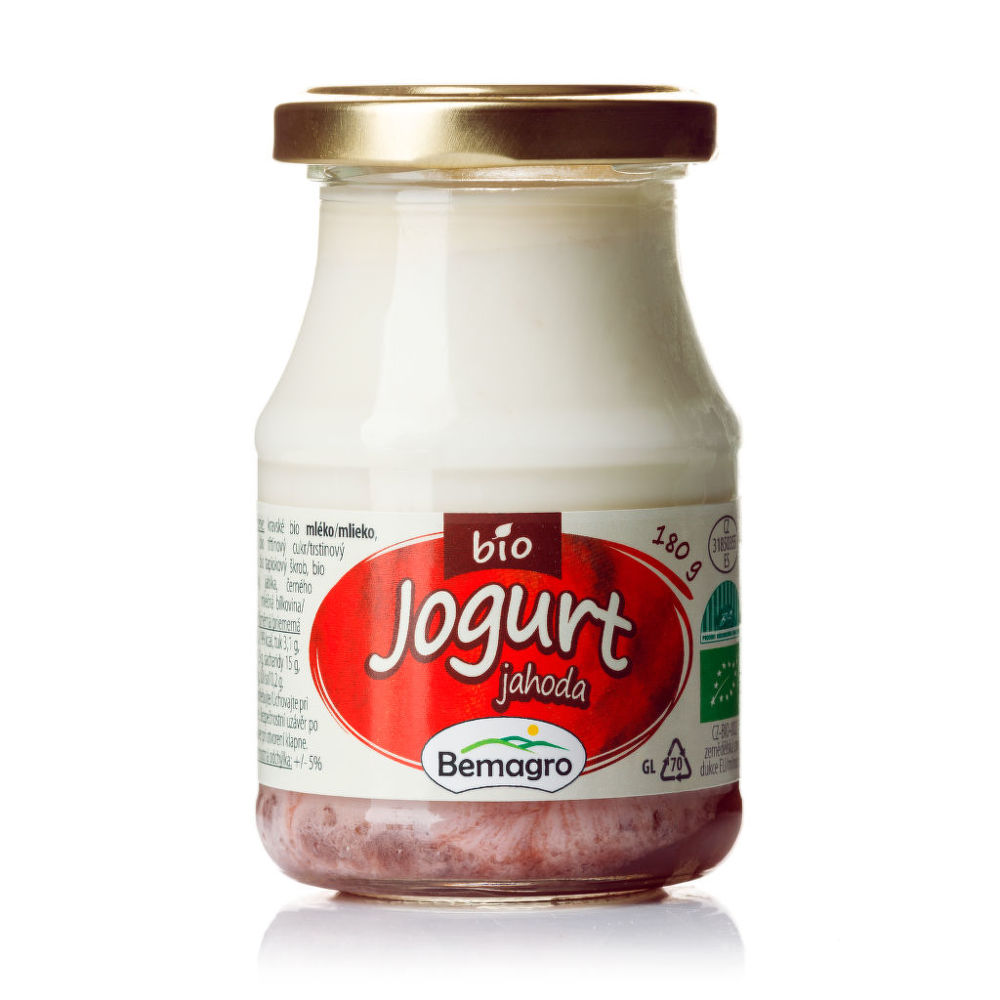 Jogurt jahoda 180 g BIO   BEMAGRO BEMAGRO