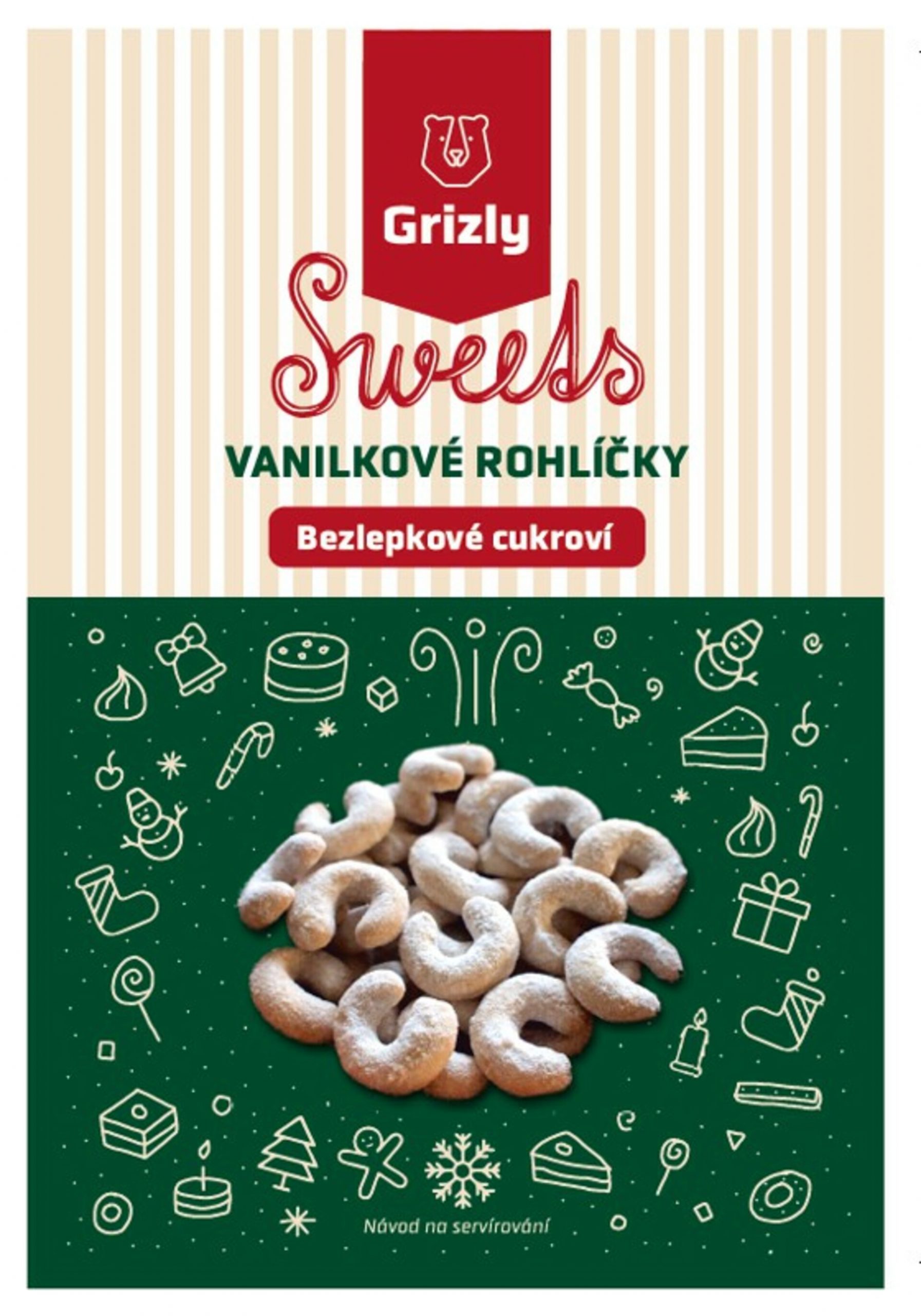GRIZLY Sweets Směs na vanilkové rohlíčky bezlepkové 440 g - Duplikovaný