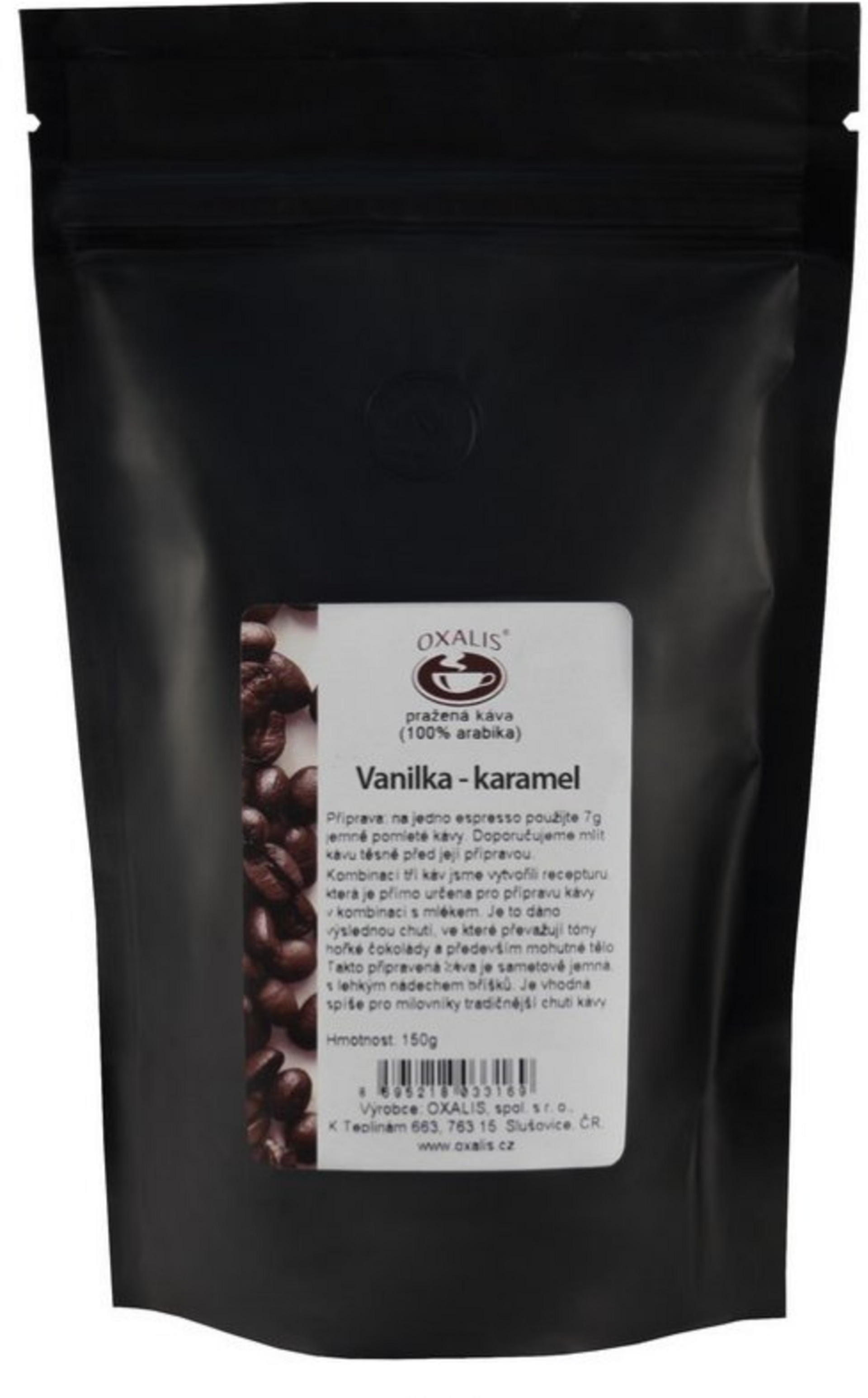 Oxalis káva aromatizovaná mletá - Caramel Macchiato  150 g expirace