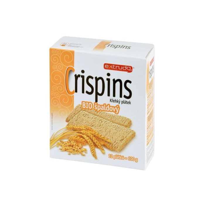 BIO Crispins špaldový chléb 14 x 100 g - EXTRUDO EXTRUDO