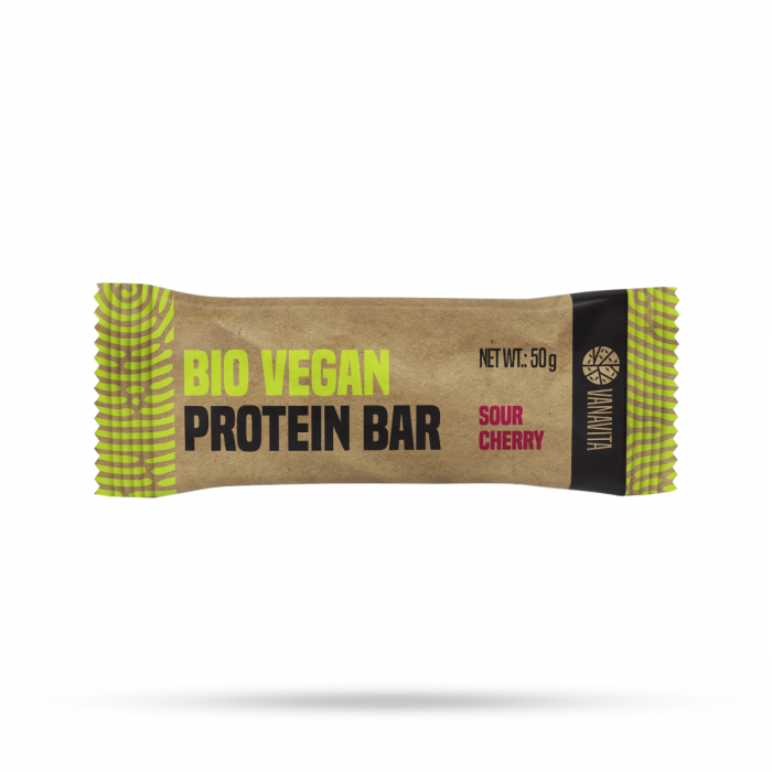 BIO Vegan Protein Bar 20 x 50 g sour cherry - VanaVita VanaVita