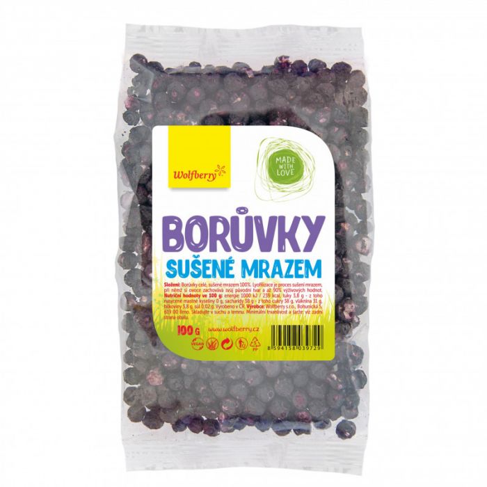 Borůvky lyofilizované 6 x 100 g - Wolfberry Wolfberry