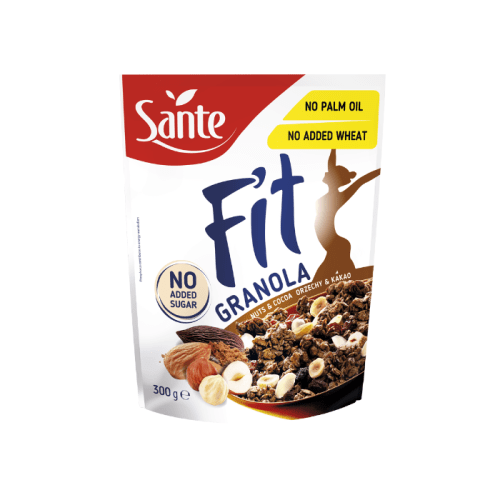 Fit Granola 300 g ořechy a kakao - Sante Sante