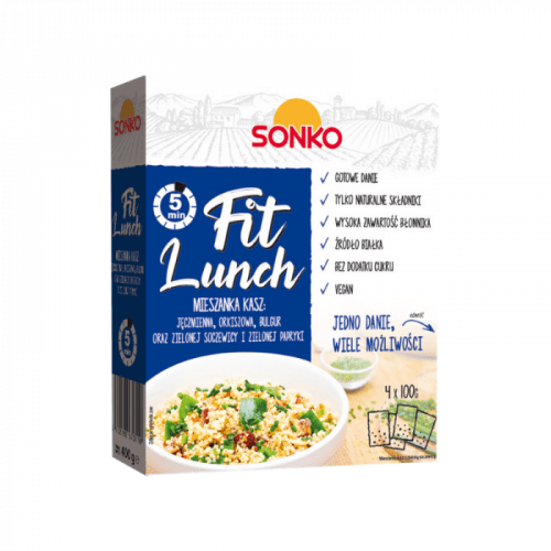 Fit Lunch mix krup se zelenou čočkou 4 x 100 g - SONKO SONKO