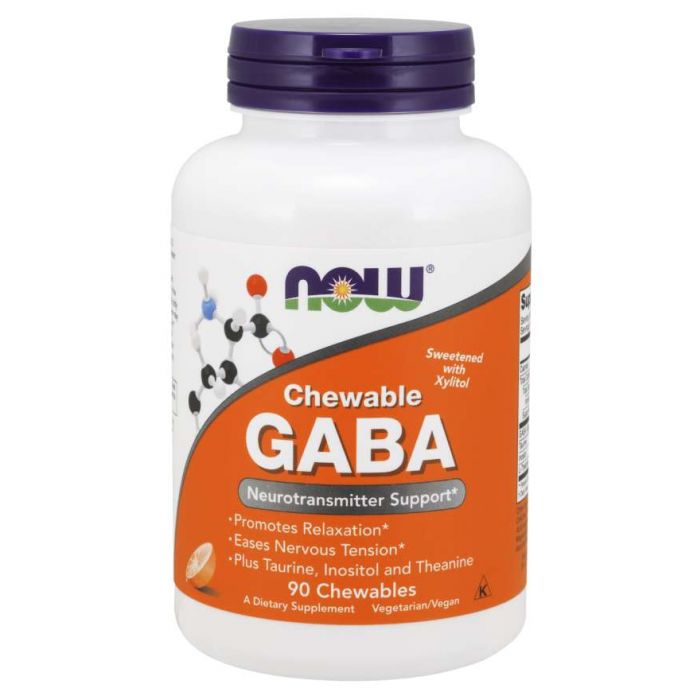 GABA žvýkací tablety s pomerančovou příchutí 90 tab. - NOW Foods NOW Foods