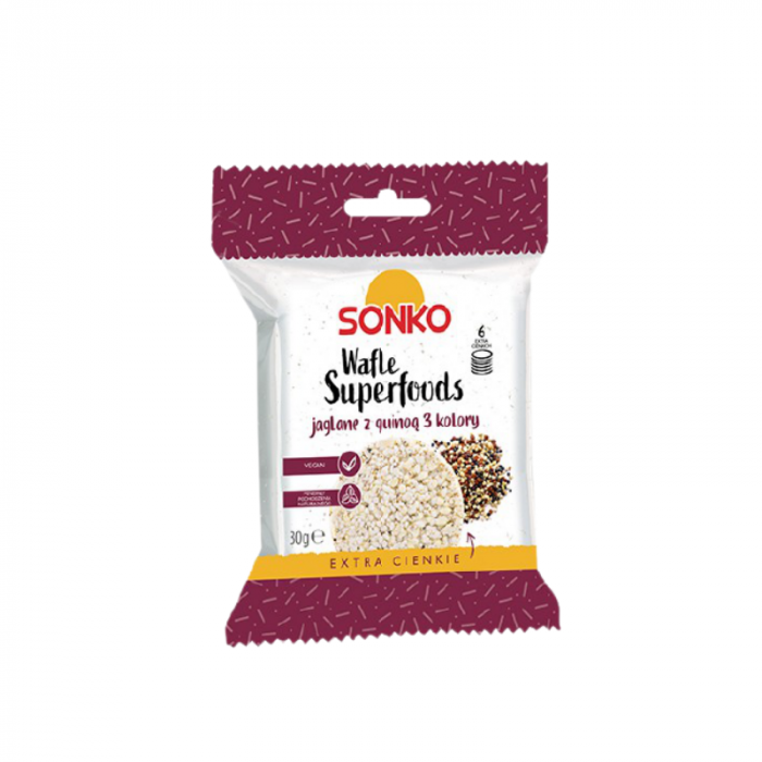 Jáhlové chlebíčky s tříbarevnou Quinoa 30 g - SONKO SONKO