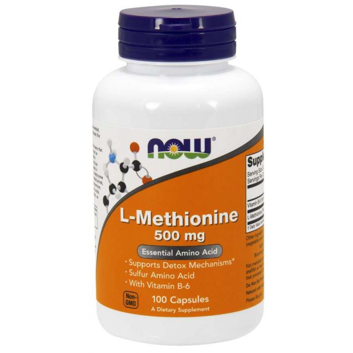 L-Methionin 500 mg 100 kaps. - NOW Foods NOW Foods
