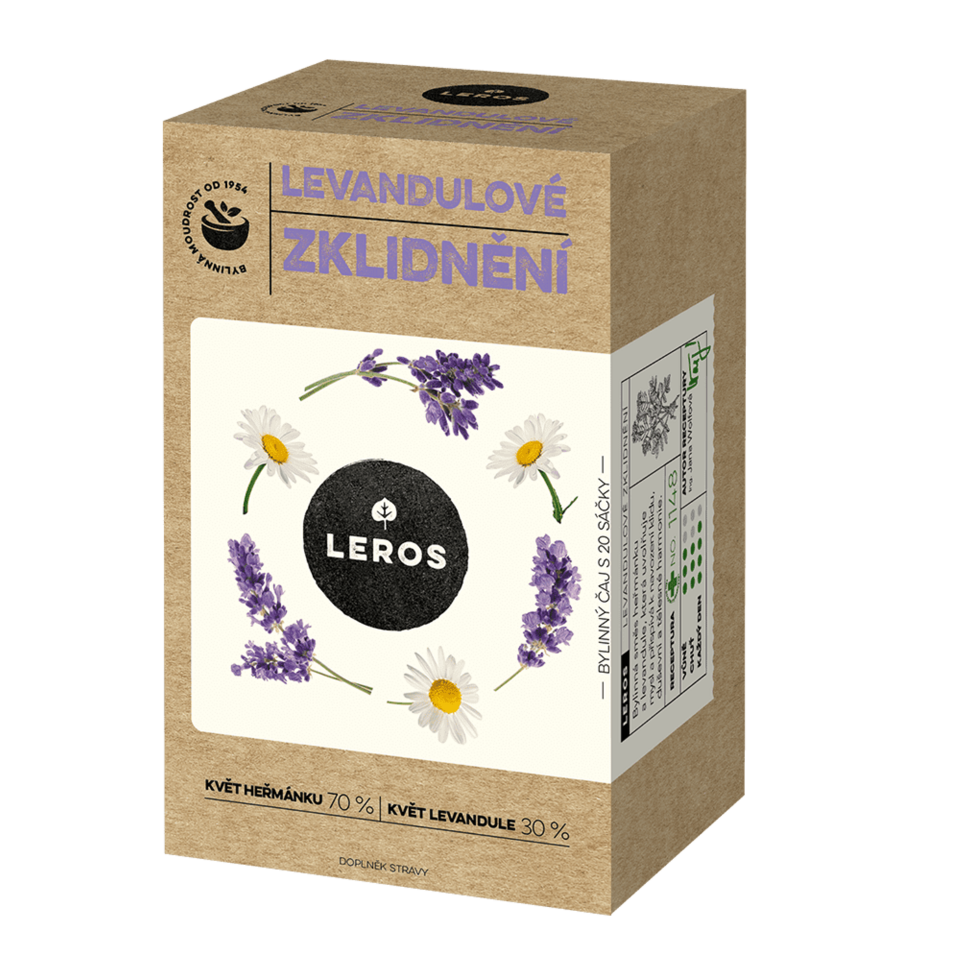 Leros Čaj Levandulové zklidnění 20 sáčků