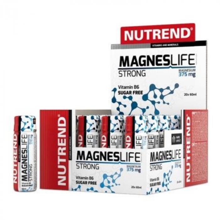 Magneslife Strong 20 x 60 ml bez příchuti - Nutrend Nutrend