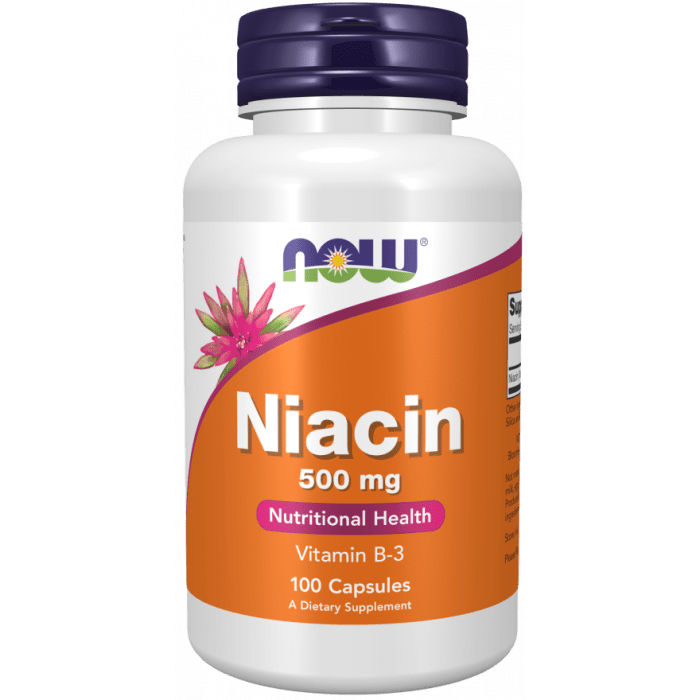 Niacin 500 mg 100 kaps. - NOW Foods NOW Foods
