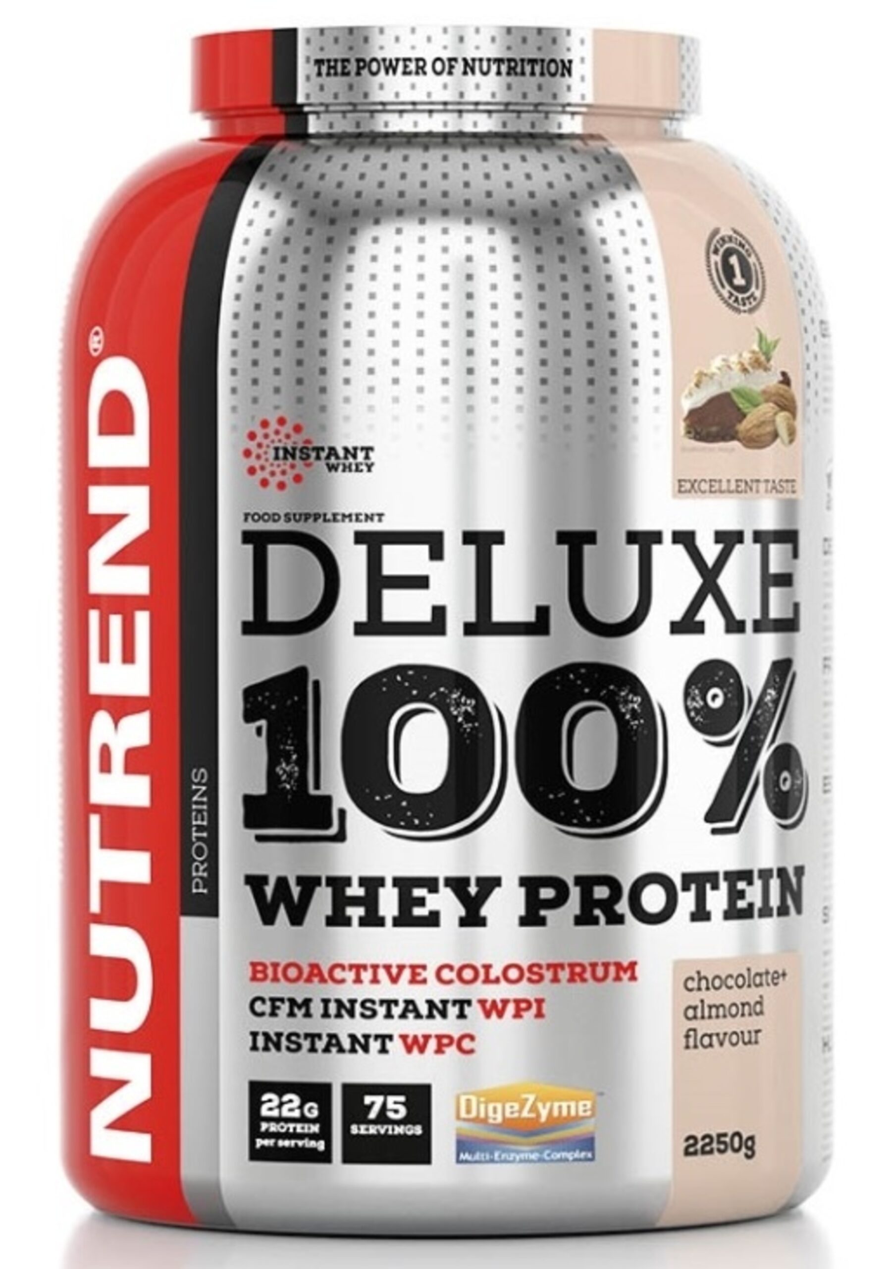 Nutrend Deluxe 100% Whey 2250 g jahodový cheesecake expirace