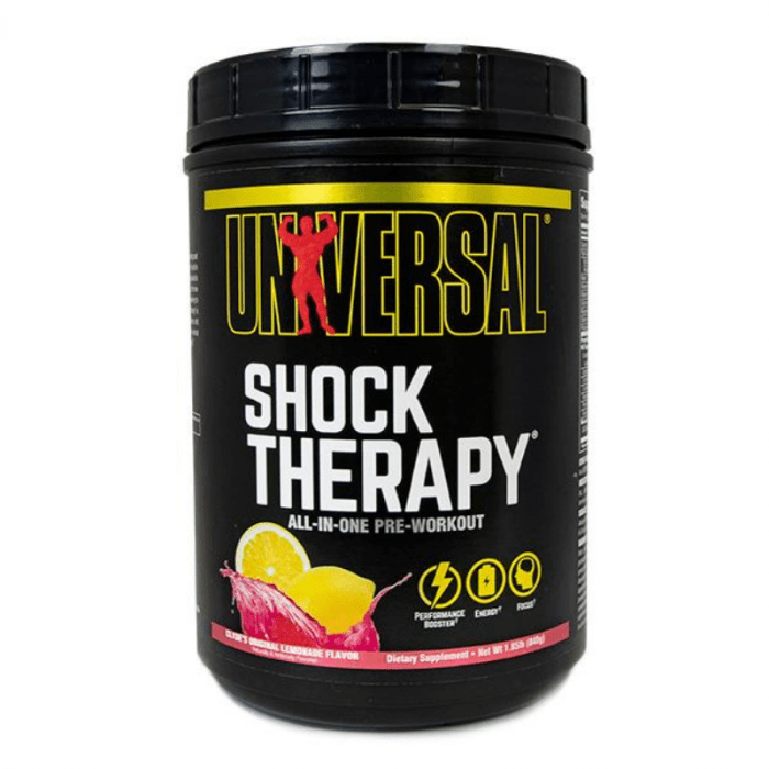 Předtréninkový stimulant Shock Therapy 840 g jersey čerstvý broskvový čaj - Universal Nutrition Universal Nutrition