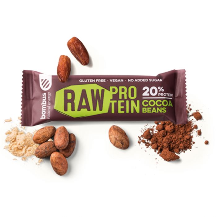 Proteinová tyčinka Raw Protein 50 g kakaové boby - Bombus Bombus