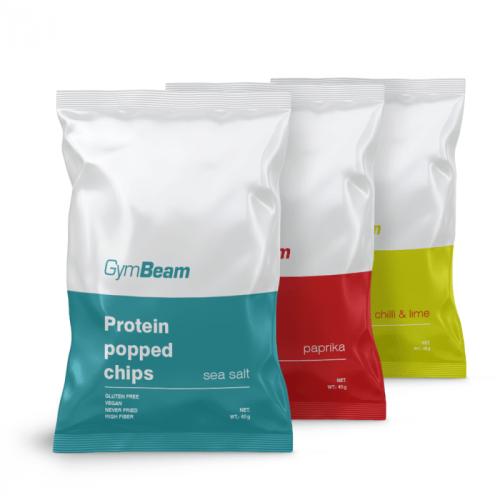 Proteinové čipsy 7 x 40 g chilli a limetka - GymBeam GymBeam
