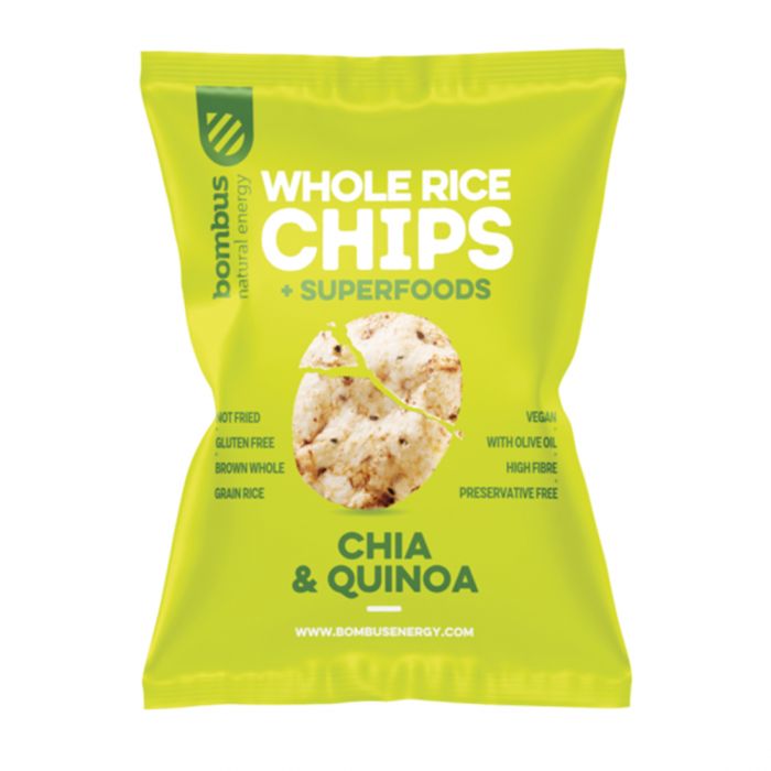 Rýžové čipsy Chia a Quinoa 24 x 60 g - Bombus Bombus