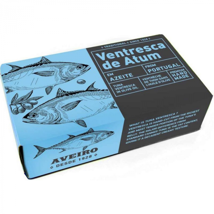 Tuňákové filety Ventresca v olivovém oleji 120 g bez příchuti - Aveiro Aveiro