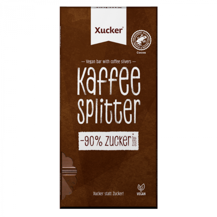 Veganská čokoláda s kousky kávy 10 x 80 g - Xucker Xucker