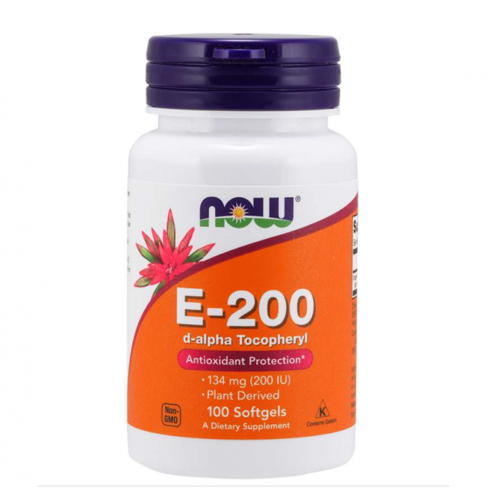 Vitamín E - 200 100 kaps. - NOW Foods NOW Foods