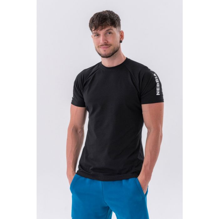 Pánské tričko Sporty Fit Essentials Black XL - NEBBIA NEBBIA