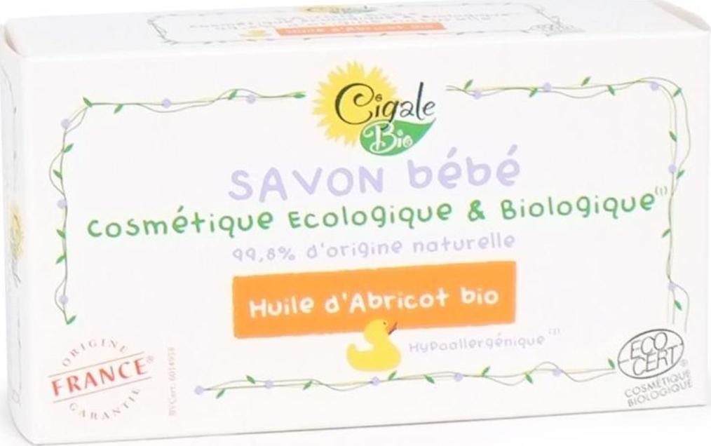 Cigale BIO Marseillské koupelové mýdlo Baby s meruňkovým olejem 100 g