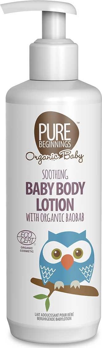 PURE BEGINNINGS Zklidňující tělové mléko s baobabem BIO pro miminka 250 ml