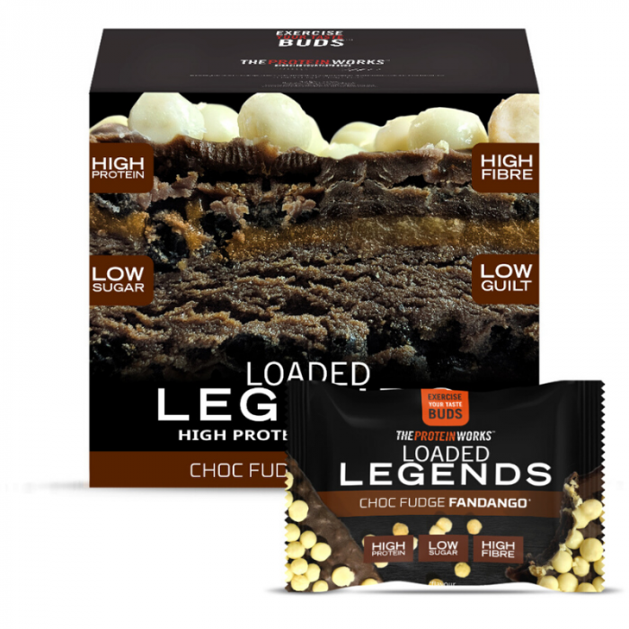 Loaded Legends 12 x 50 g čokoládový fondán fandango - The Protein Works The Protein Works