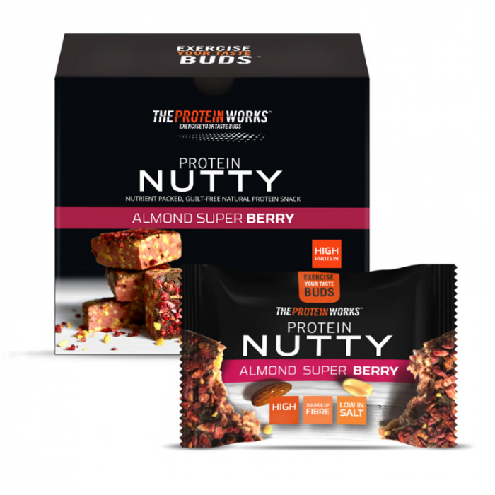 Protein Nutty 12 x 40 g trojitá ořechová čokoláda - The Protein Works The Protein Works