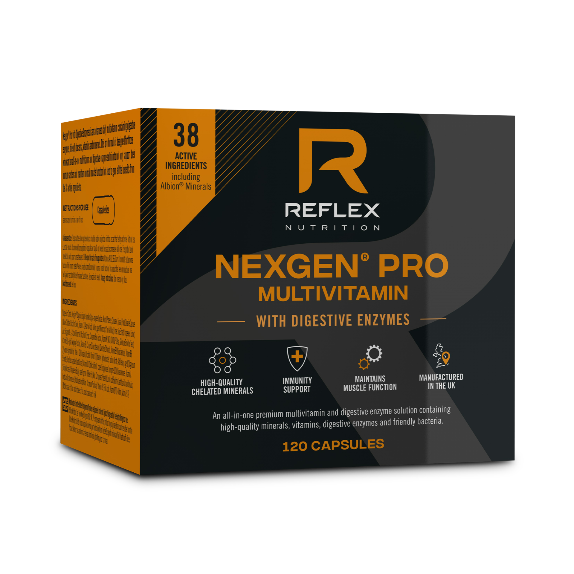 Reflex Nutrition Nexgen® PRO + Digestive Enzymes 120 kapslí expirace