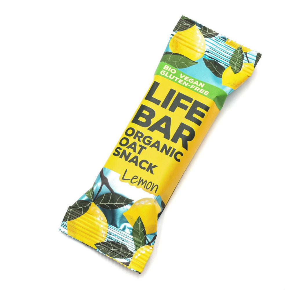Tyčinka Lifebar Oat snack citronový 40 g BIO  LIFEFOOD Lifefood