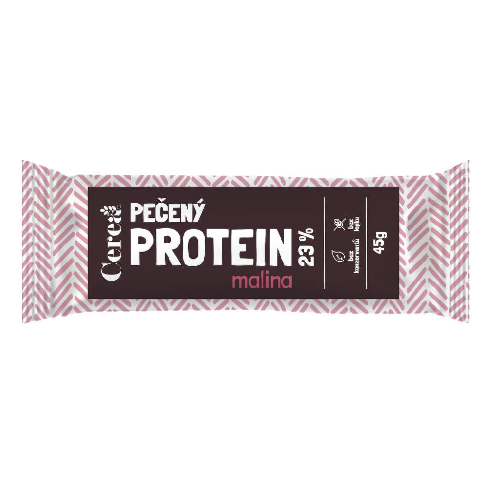 Tyčinka Pečený protein malina 45 g   CEREA Cerea