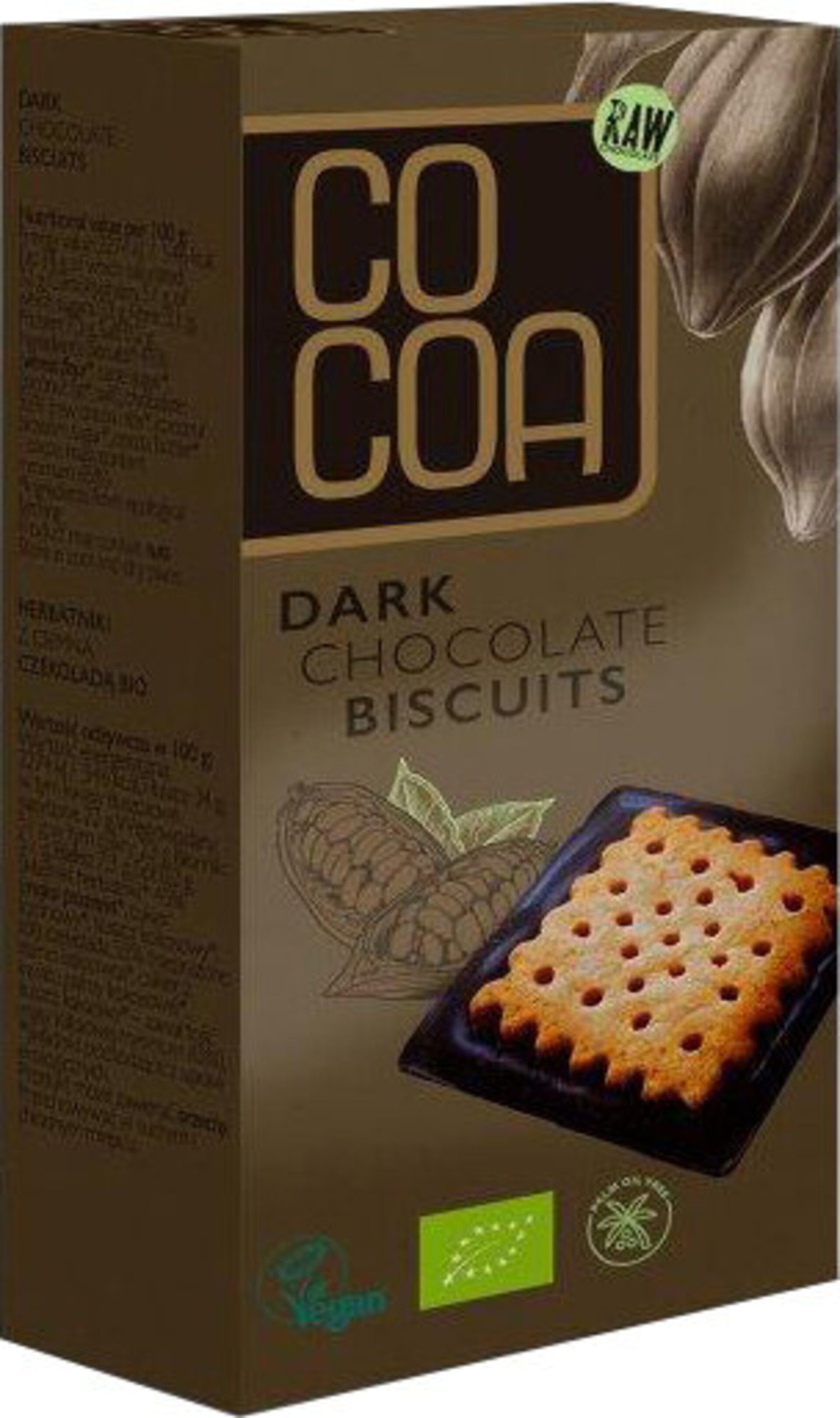 Cocoa Sušenky v hořké čokoládě BIO 95 g
