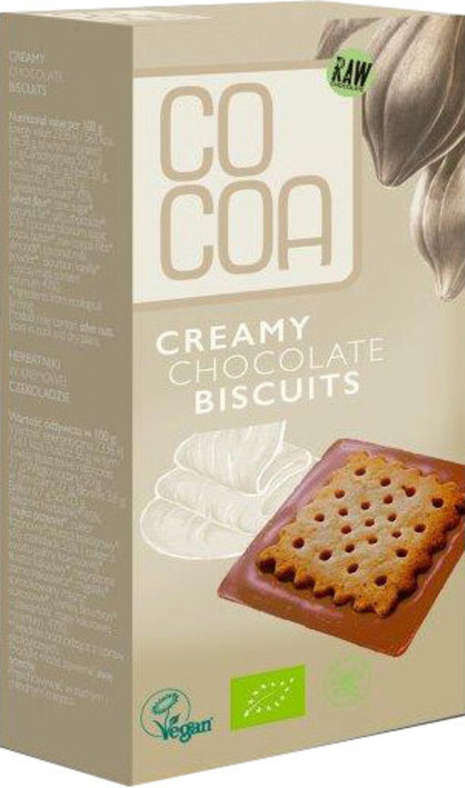 Cocoa Sušenky v krémové čokoládě BIO 95 g