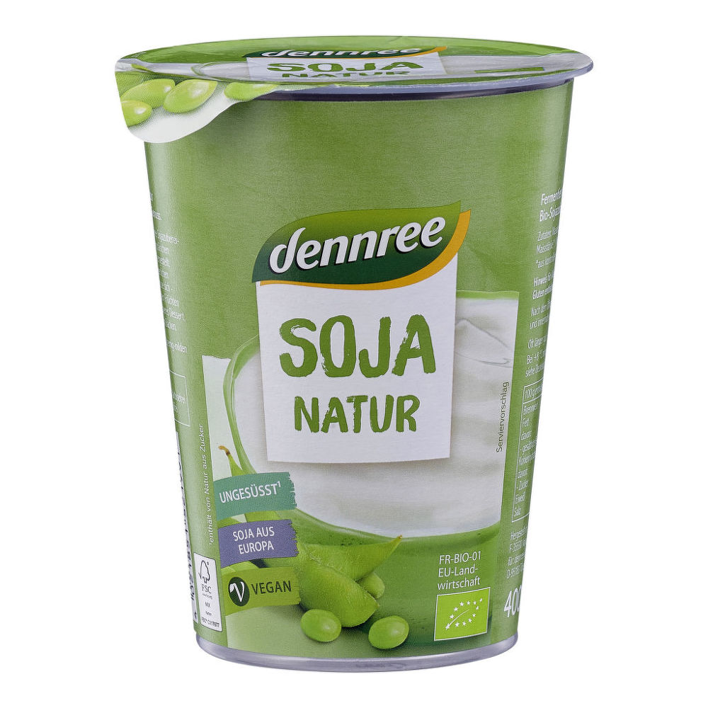 Soja natur sójová alternativa jogurtu 400 g BIO   DENNREE Dennree