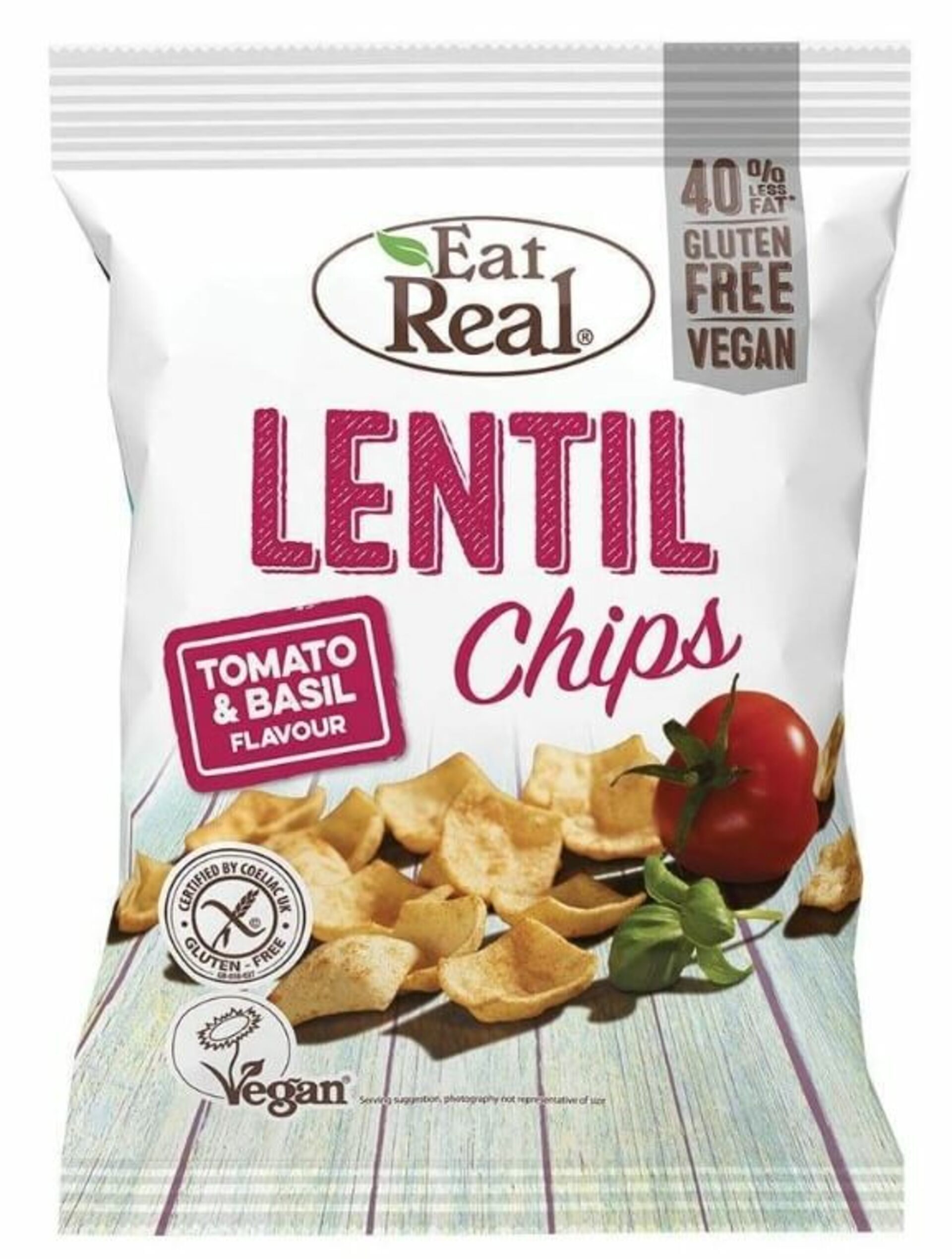 Eat Real Lentil Chips tomato basil 113g expirace