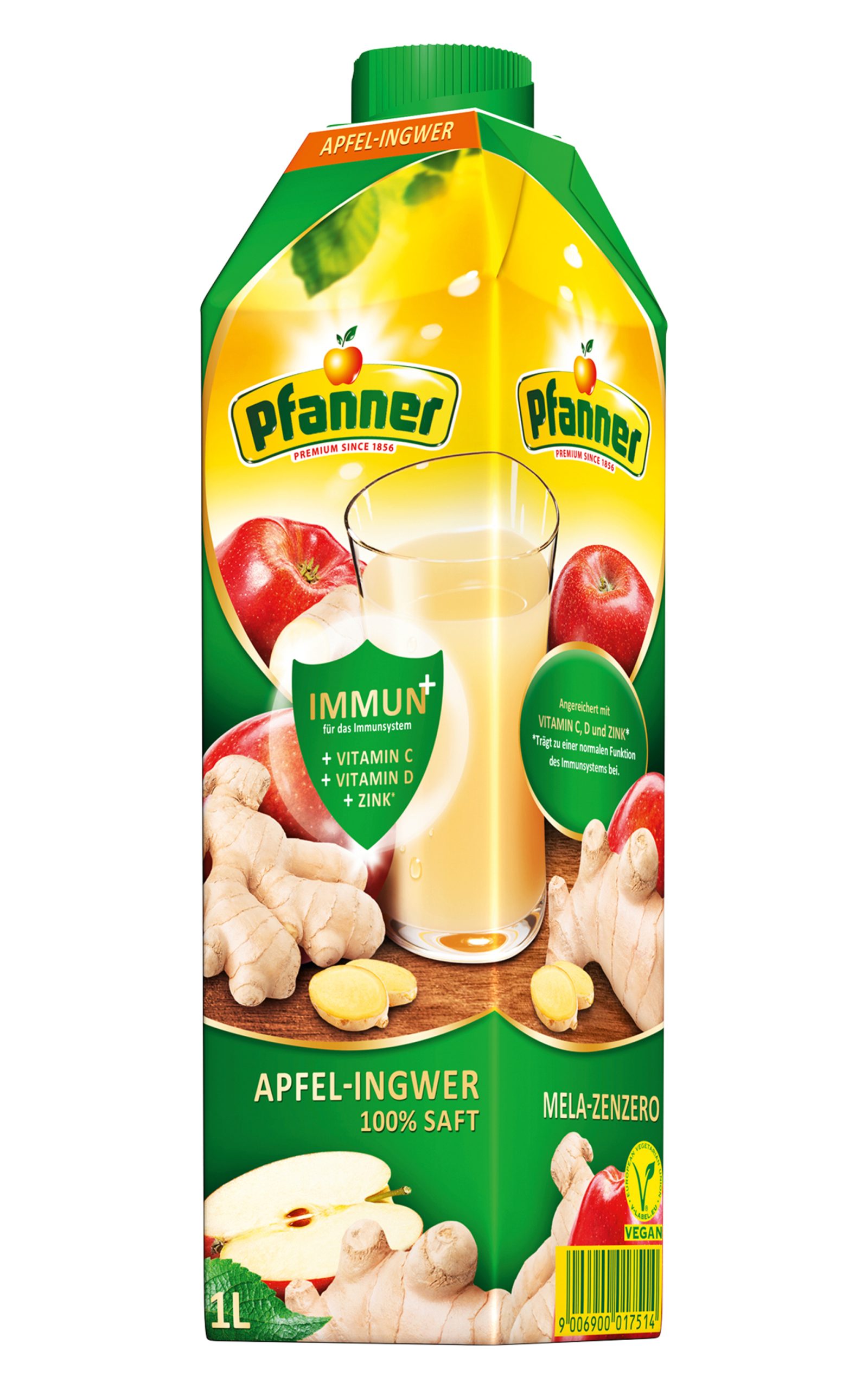 Pfanner Jablko-Zázvor 100% 1L expirace