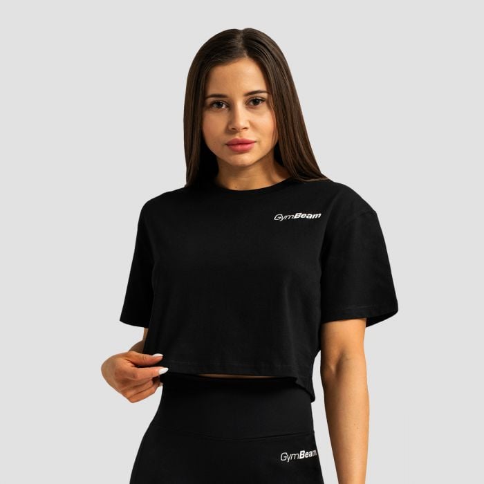 Dámské tričko Cropped Limitless Black XS - GymBeam GymBeam