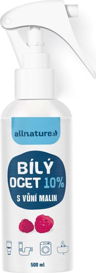 Allnature Bílý ocet sprej 10 % s vůní malin 500 ml